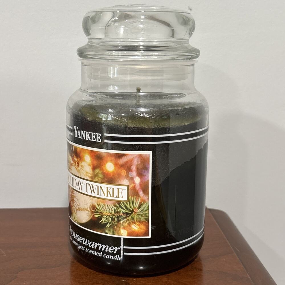 Yankee Candle Holiday Twinkle Housewarmer 22 oz Black Band New Rare HTF Retired - Picture 4 of 7